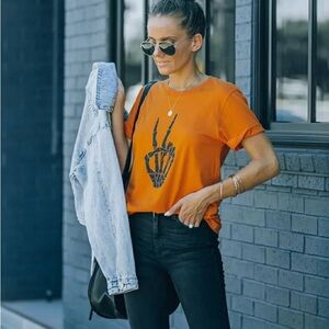 Vici Peace Out Skeleton Tee